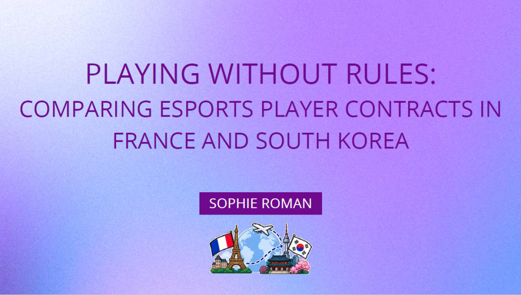 2026.09.15 - Esports Research Network - Esports Regulation 9 2026.09.18 ERNC Esport Lexemple francais 1